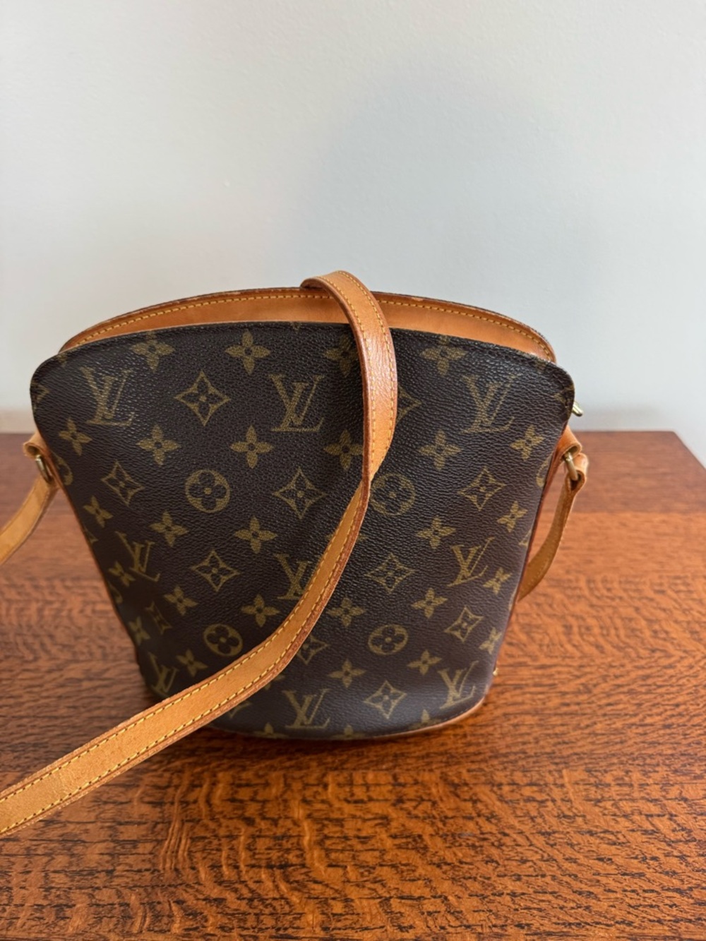 Louis Vuitton Monogram Drouot Crossbody Bag with COA and Dust Bag